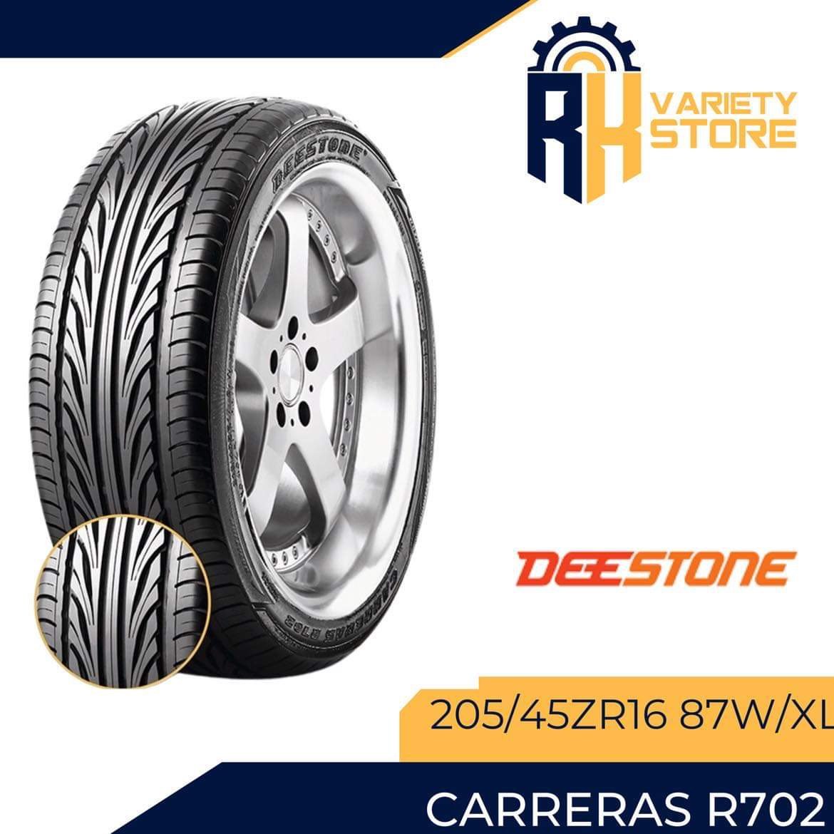 DEESTONE 205/45ZR16 87W/XL CARRERAS R702 PASSENGER TIRE THAILAND 205/45R16