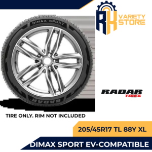 RADAR THAILAND 205/45R17 TL 88Y XL DIMAX SPORT EV COMPATIBLE ULTRA HIGH PERFORMANCE TIRE