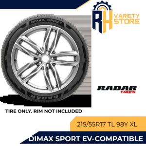 RADAR THAILAND 215/55R17 TL 98Y XL DIMAX SPORT EV COMPATIBLE ULTRA HIGH PERFORMANCE TIRE