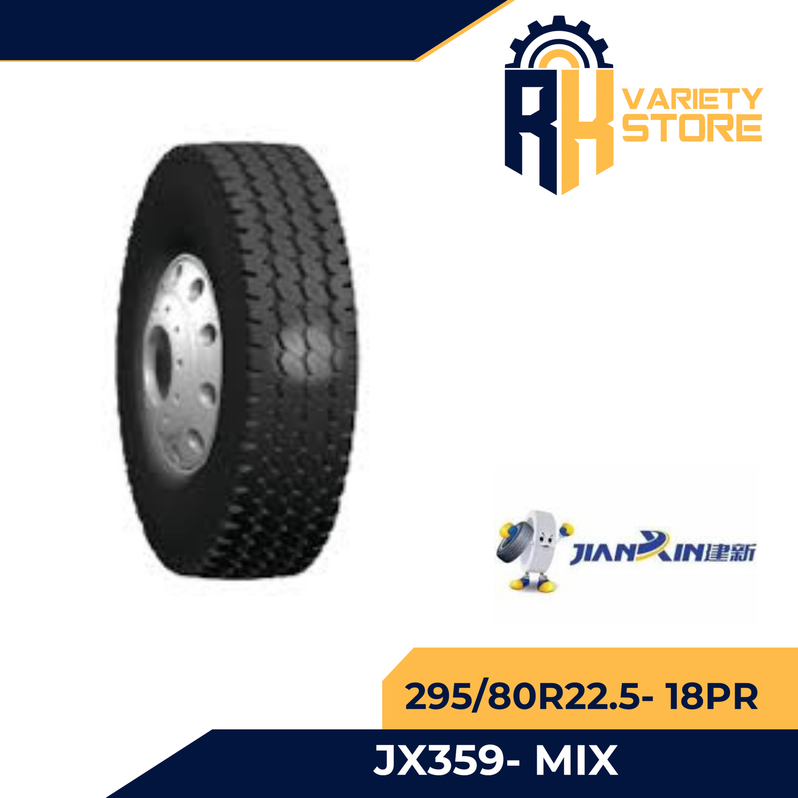 JIANXIN 295/80R22.5-18PR TRUCK TIRE JX359 MIX TUBELESS