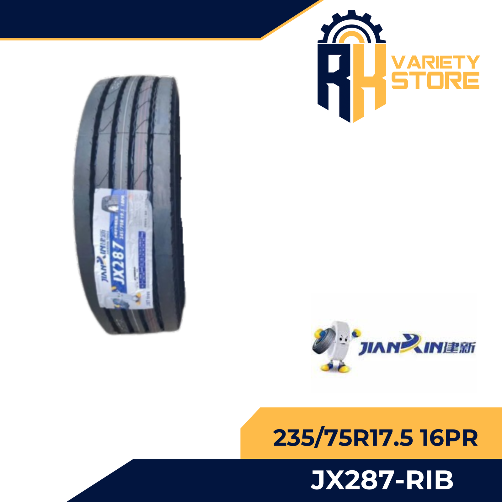 JIANXIN 235/75R17.5 16PR JX287 RIB