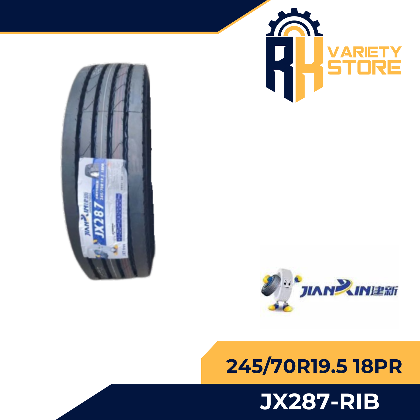 JIANXIN 245/70R19.5 18PR JX287 RIB