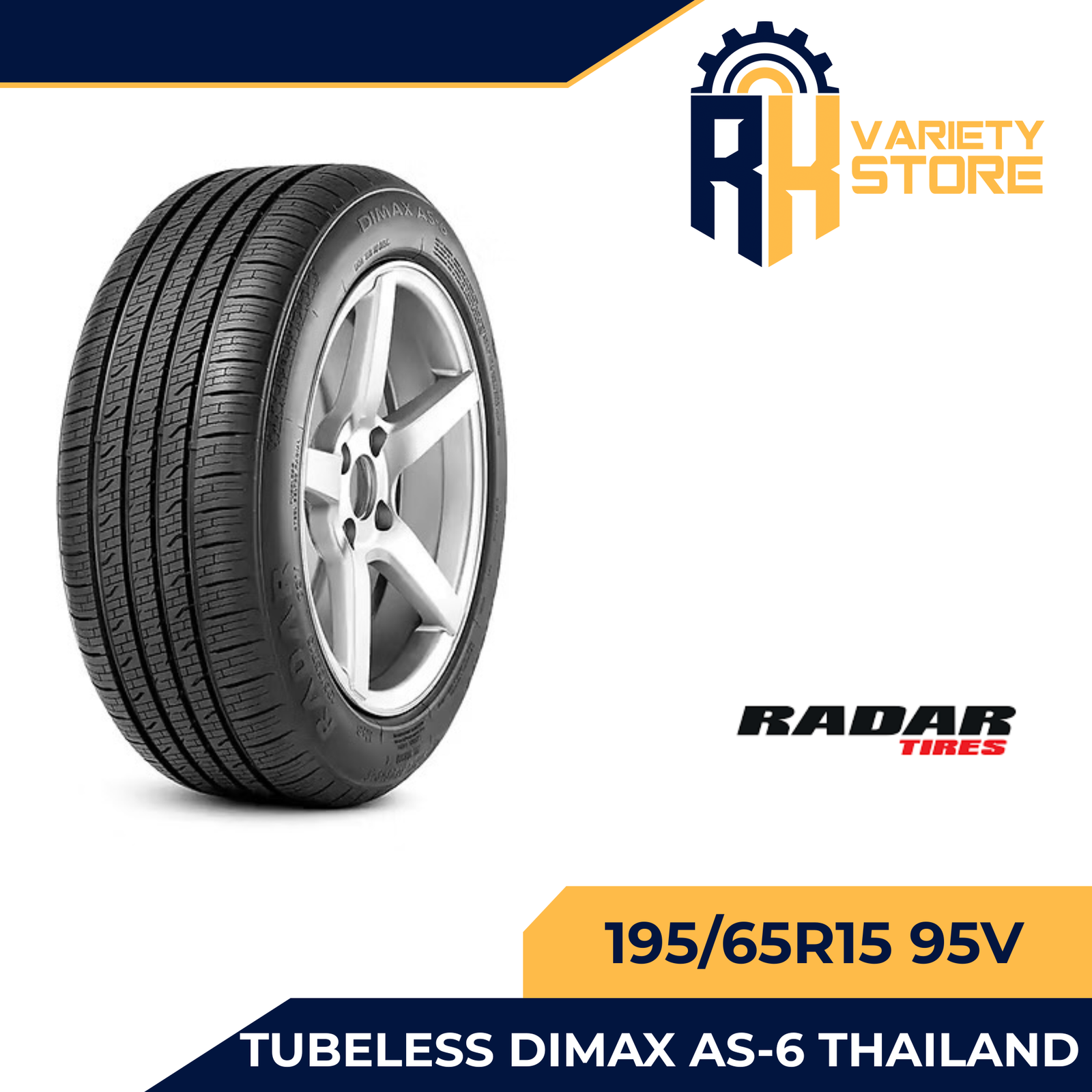 RADAR THAILAND 195/65R15 95V XL DIMAX AS-6 PASSENGER TIRES