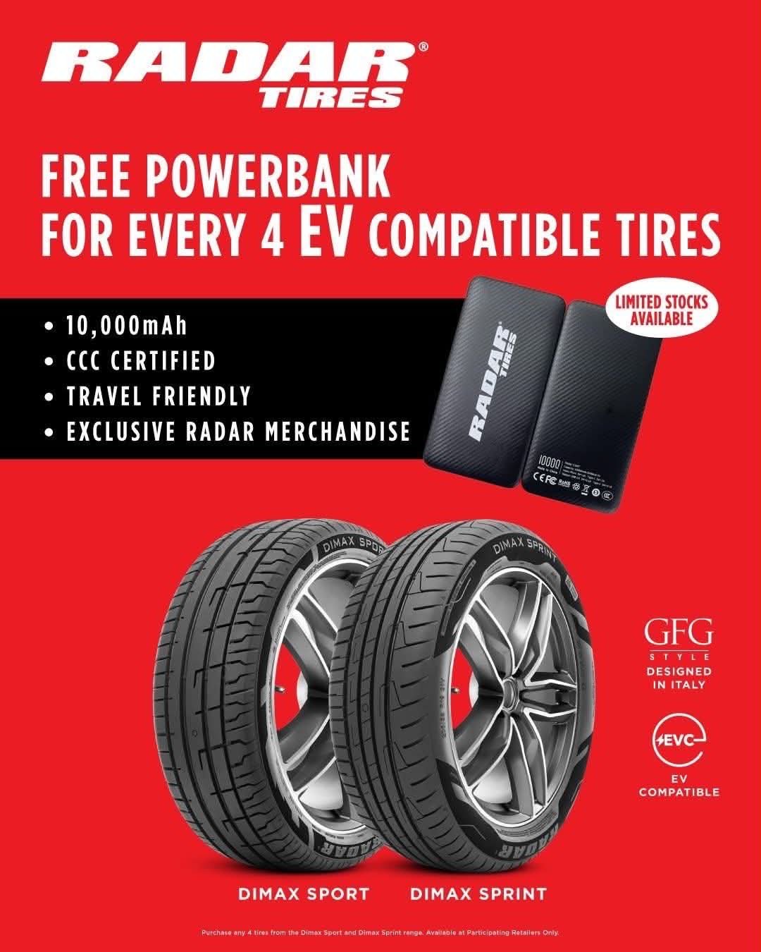 RADAR THAILAND 195/65R15 TL 95H XL DIMAX SPRINT EV COMPATIBLE ULTRA HIGH PERFORMANCE TIRE - Image 4