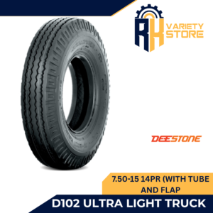 YEAR 2025 DEESTONE 7.50-15 14PR D102 RIB TYPE SET WITH TUBE AND FLAP 750-15