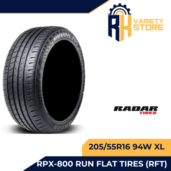 RADAR 205/55R16 94W XL RPX-800
RUN FLAT TIRES (RFT) CHINA