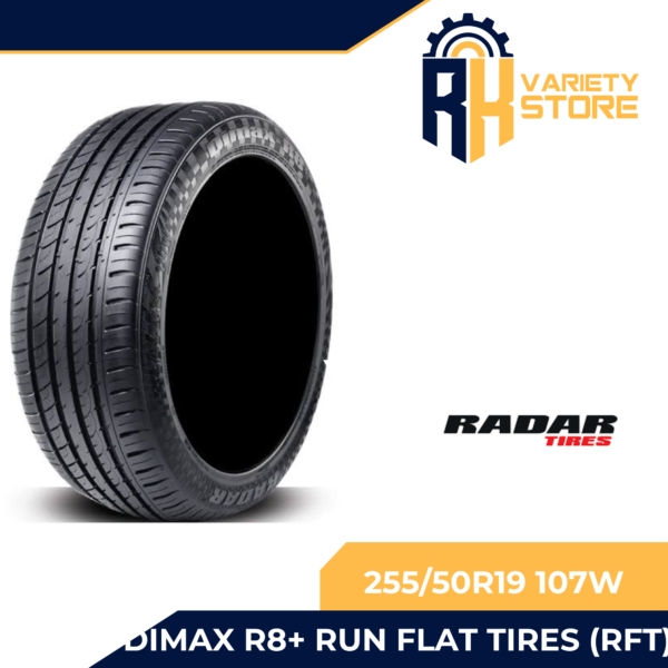 RADAR 255/50R19 107W XL DIMAX R8+ 
RUN FLAT TIRES (RFT) CHINA