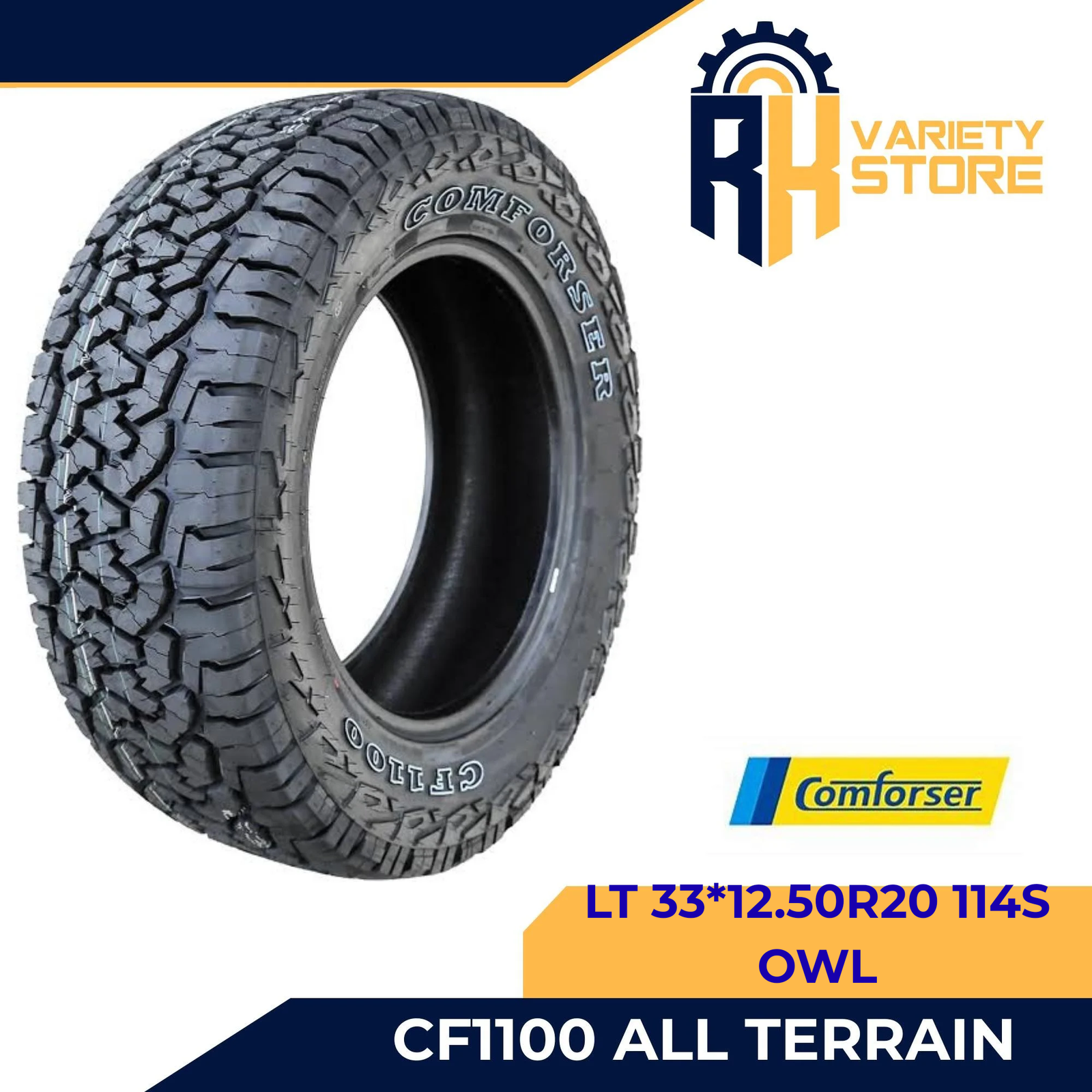 COMFORSER LT33*12.50R20 OWL 114S CF1100 ALL TERRAIN TIRES 33*12.50R20