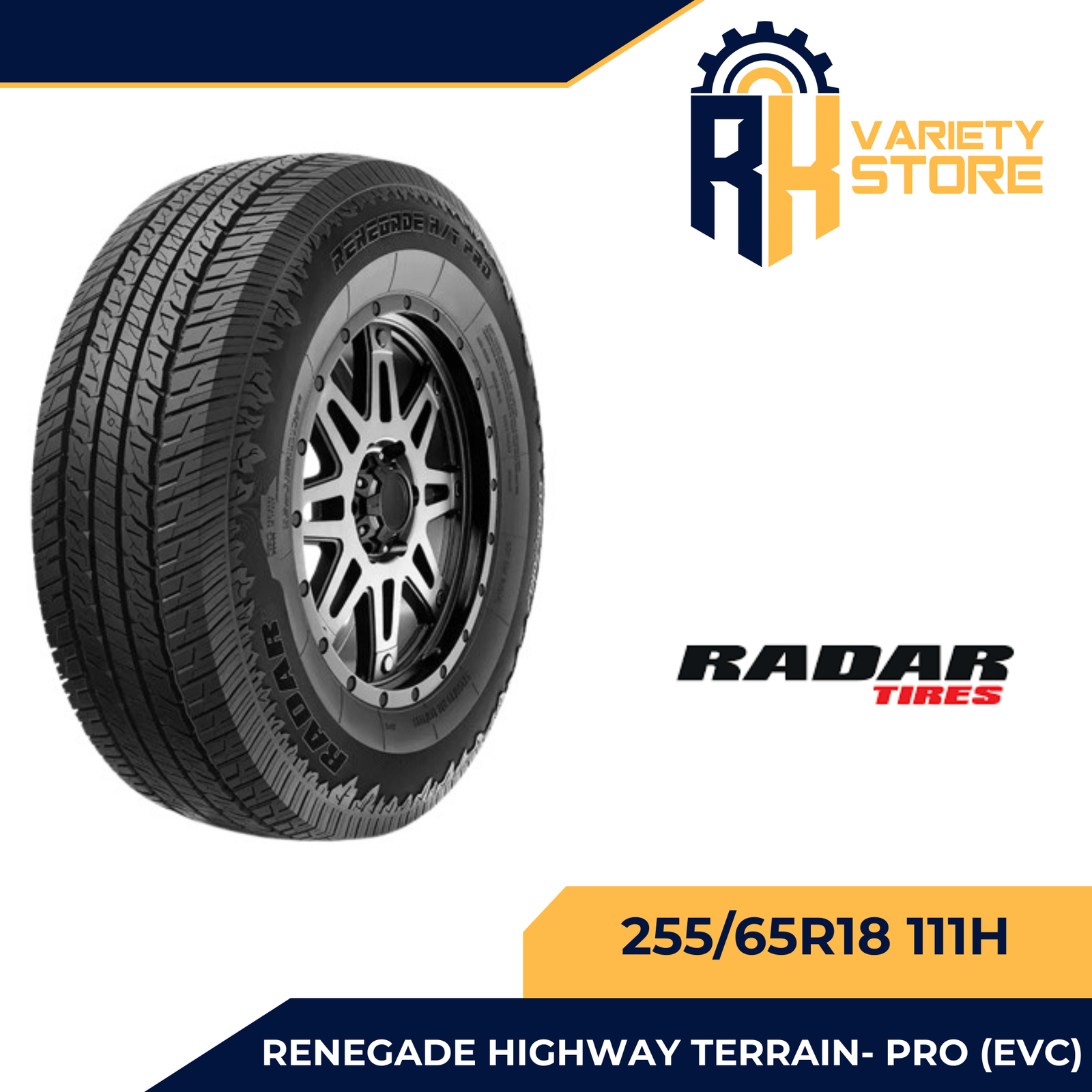 RADAR THAILAND 255/65R18 111H RENEGADE H/T PRO EV-C HIGHWAY TERRAIN TIRES