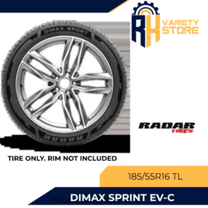 RADAR THAILAND 185/55R16 TL 87V XL DIMAX SPRINT EV COMPATIBLE ULTRA HIGH PERFORMANCE TIRE