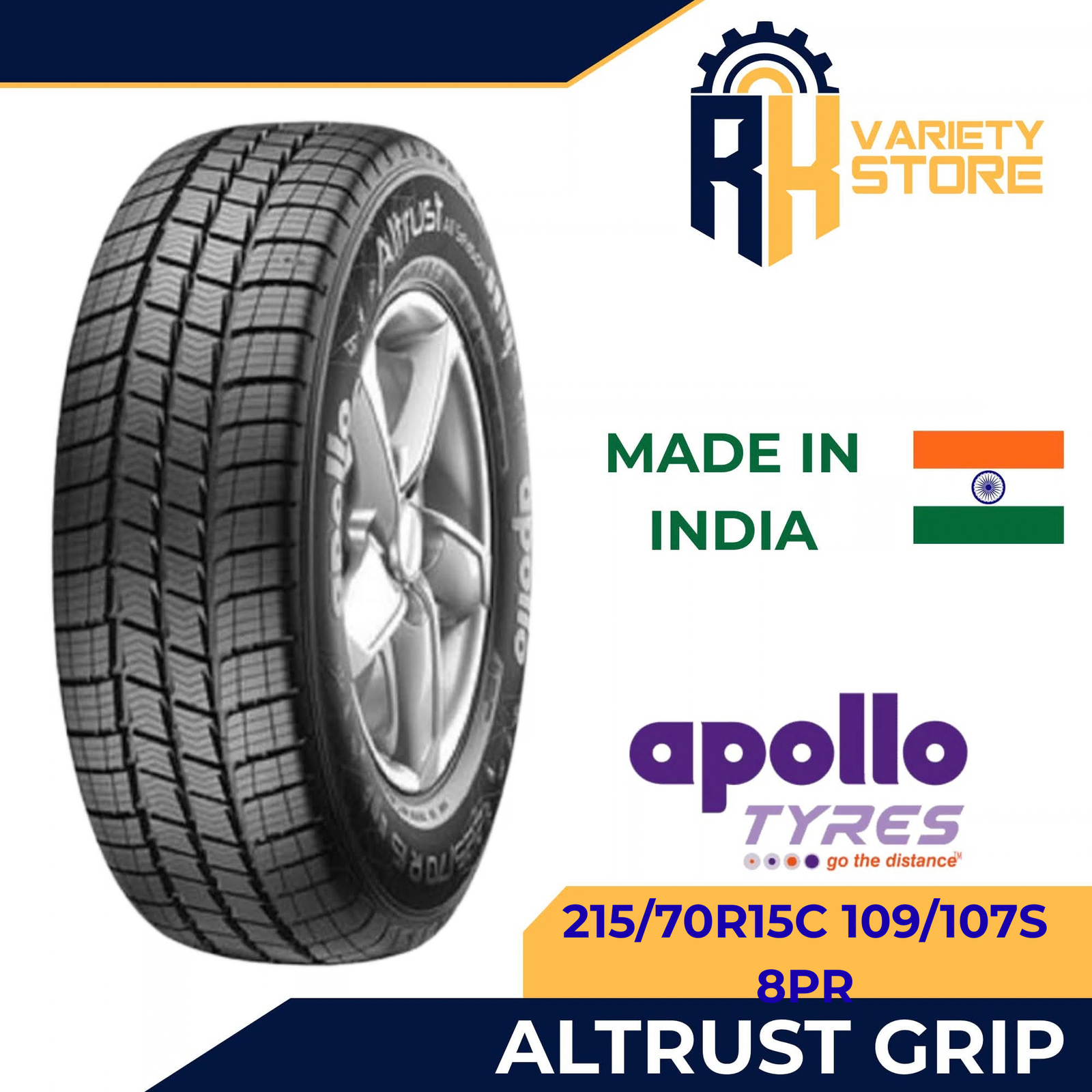 APOLLO 215/70R15C 109/107S 8PR ALTRUST GRIP INDIA