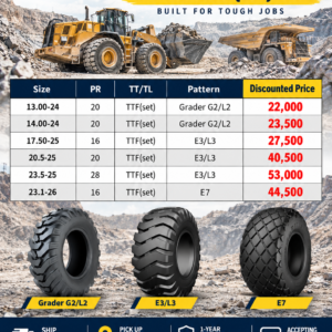 RYDER 20.5-25 20PR E3/L3 TUBE TYPE OTR TIRES